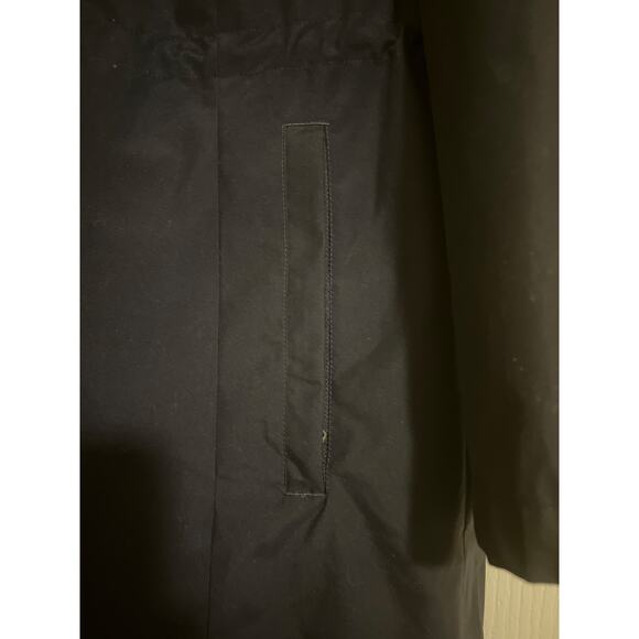 AA Lands End Jacket Womens Size M Blue Hooded Flight Attendent - Picture 2 of 7